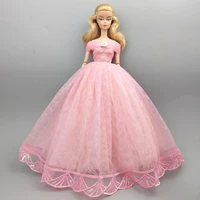 pink sequin wedding dress for barbie doll clothing for barbie outfit 16 bjd clothes ball party gown 11 5 dolls accessories toy