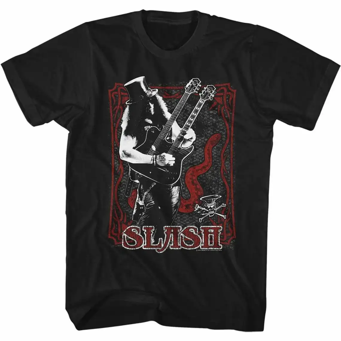 

Men T-shirt Vintage Slash Guns N Roses Two In One Black Adult T-Shirt Oversized T-shirt Camisetas Y2k T-shirts