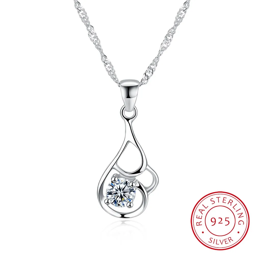 

Sterling Silver Necklace Fashion Zircon Necklace Boutique Pop Cute Necklace