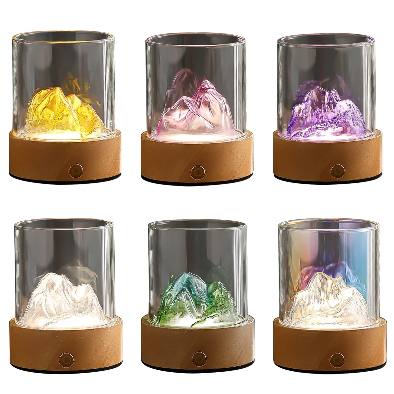 

Декоративная лампа в виде горной атмосферы, 300 мАч, прикроватная лампа, 3 цвета, плавное затемнение, праздничные подарки, домашний декор для г...