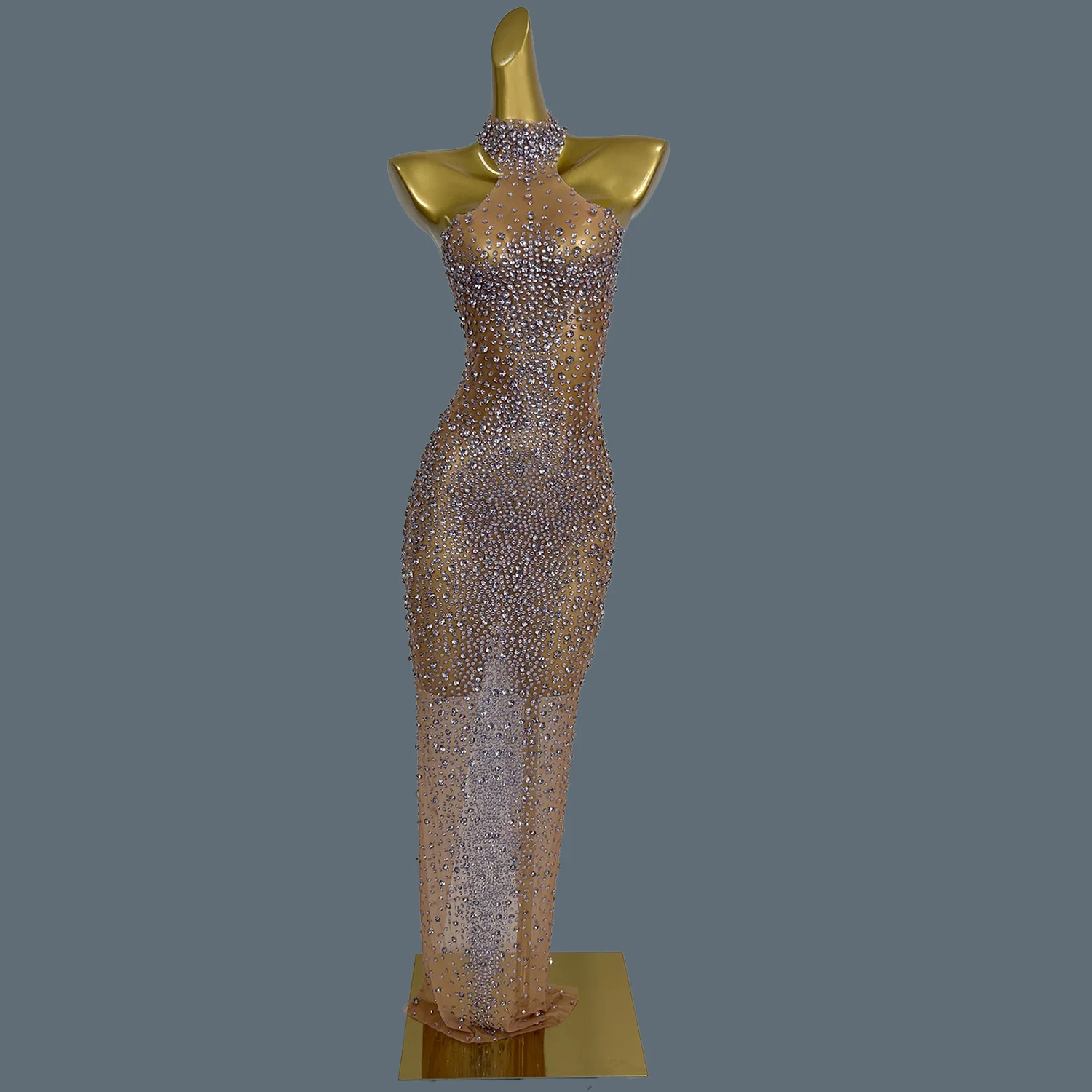 Новое роскошное блестящее бальное платье со стразами для женщин сексуальное