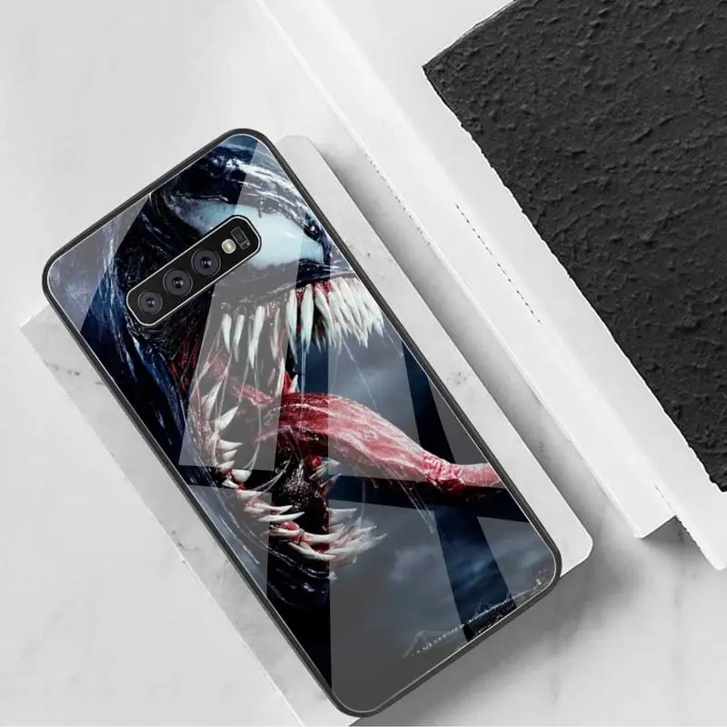 Marvel Hero Venom Phone Case Tempered Glass For Samsung S20 Plus S7 S8 S9 S10 Note 8 9 10 Plus