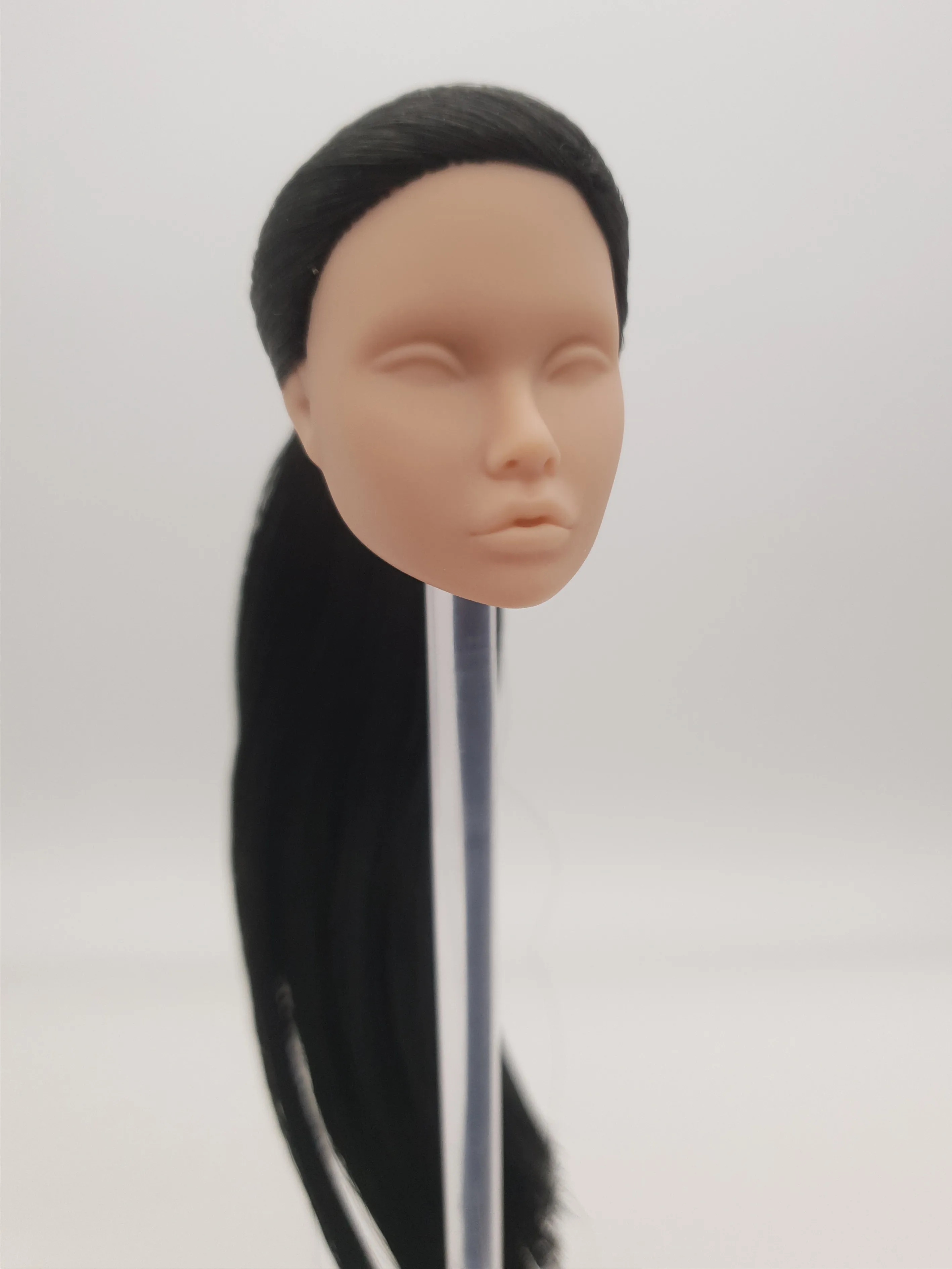 

Модное лицо королевских Маков Паркера, с белой кожей, с черными волосами, в масштабе 1/6, целостная Кукольная голова