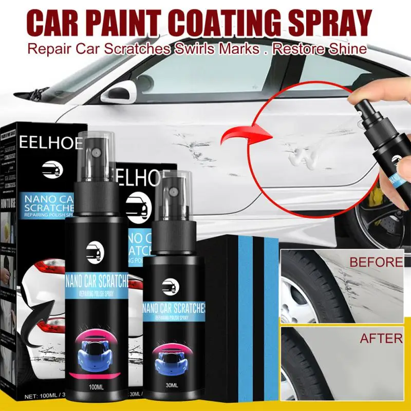 

Scratch Repair Car Scratch Removal Spray Anti Scratch Waterproof Glass Coating Wash Tool Portable 1pcs Lamp Scratch Repair Spray