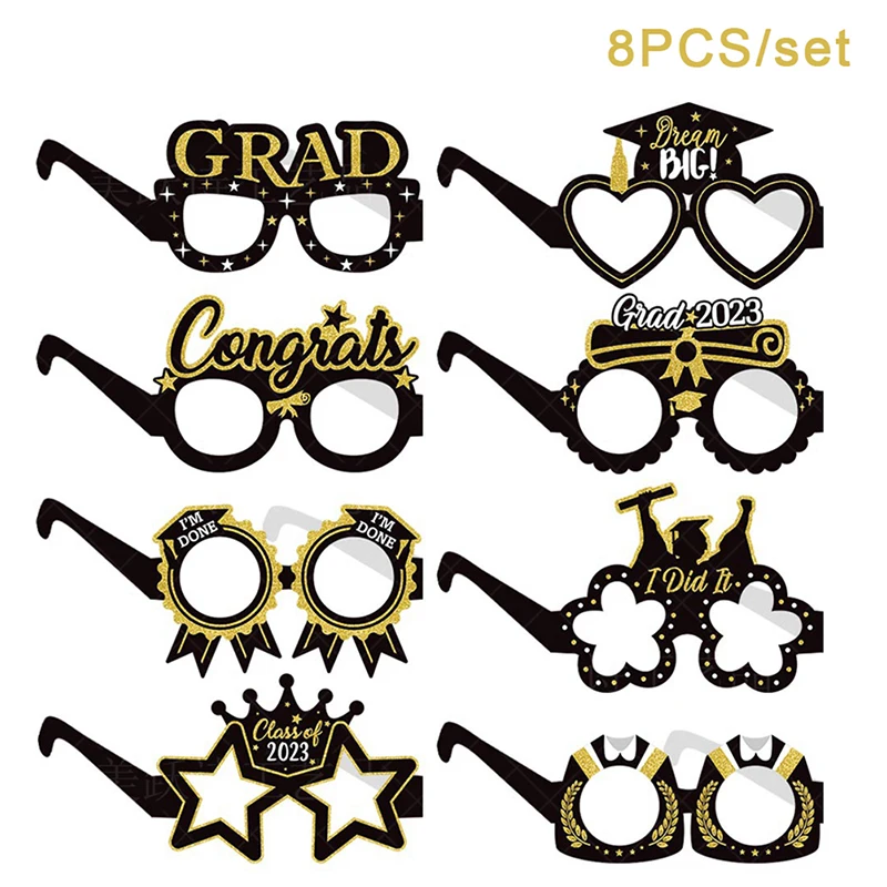 

Graduation Season Photo Props Glasses School Graduation Season Party Funny Glasses Frame Decor Congrates Grade Party Supplies