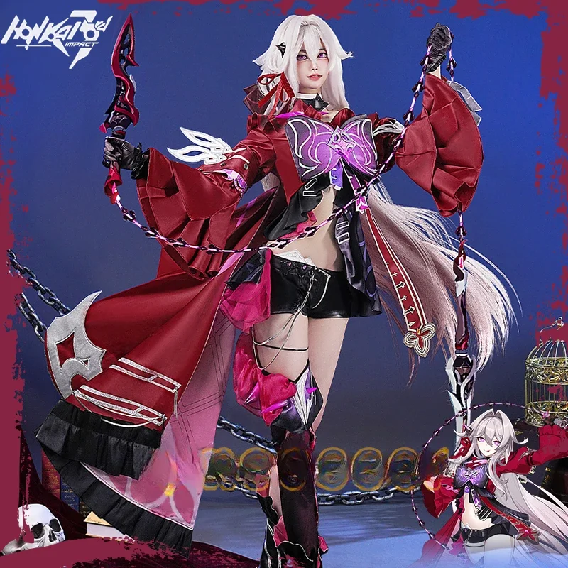 Honkai Impact 3rd Thelema Nutriscu Косплей Костюм Парик Игра Star Униформа Платье Шпилька Чулки