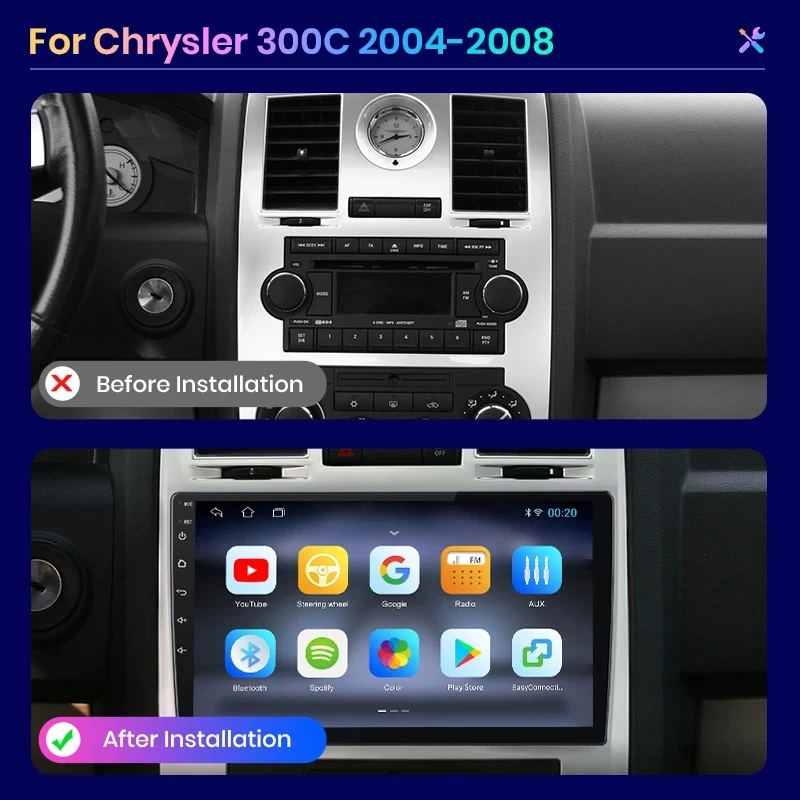 Автомагнитола AWESAFE PX9 для Chrysler 300C 2004-2007 2 din Android |