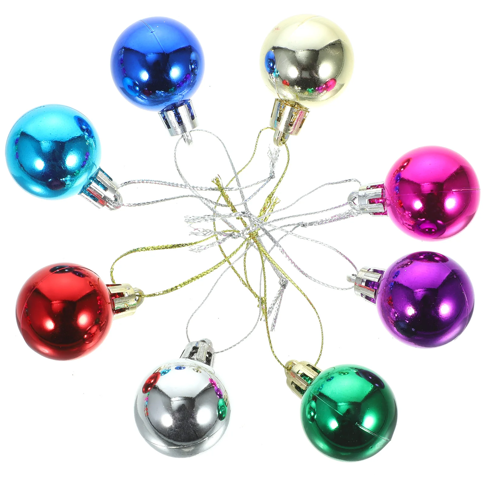 

24pcs Christmas Tree Pendants Lanyard Hanging Ball Shatterproof Colorful Balls