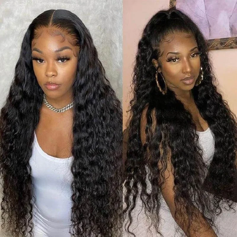 

Hairmoda Loose Deep Wave T Part Lace Wig Human Hair Pre Plucked Wig 4X1 Peruvian Virgin Girls Cheaper Natural Wig Hair Extension