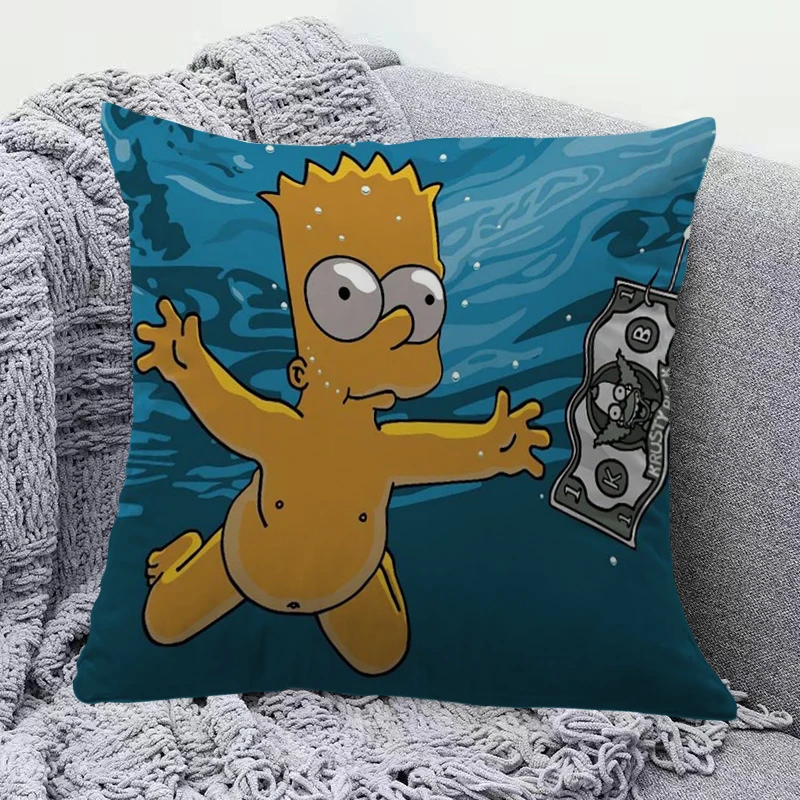 

Throw Pillow Covers with S-Simpson Pattern 3D Duplex Printed Sofa Cushions Cover 45x45 Pillowcases for Home Bed Decor Dakimakura