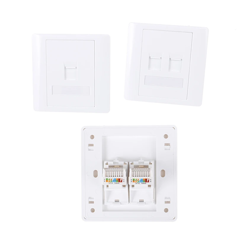 

86-type Network Module Information Panel Socket Computer Socket Panel CAT5E Network Module Network Cable RJ45 Interface Socket