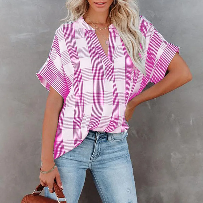 

Футболка женская оверсайз в полоску, Повседневная Свободная винтажная рубашка с коротким рукавом, уличная одежда, лето 2023