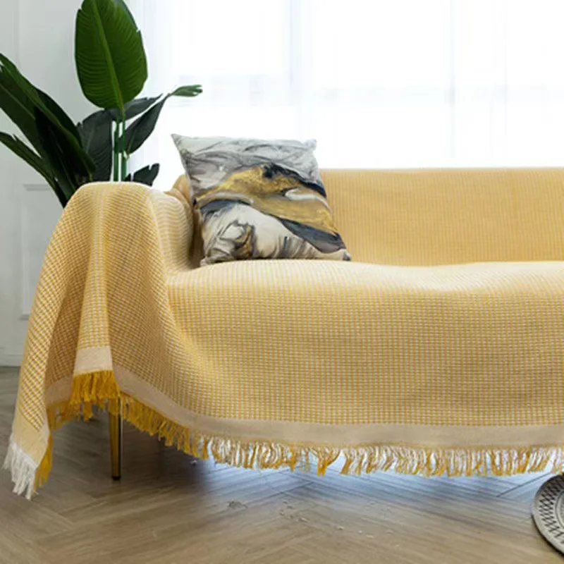 

Knitted Blanket Waffle Embossed Blanket Nordic Decorative Solid Color Blankets for Sofa Bed Throw Chunky Knit Throw Plaids