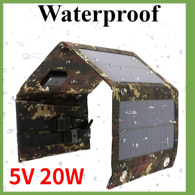 

Solar PanelFoldable 20W USB Panel Portable Folding Waterproof Charger Mobile Power Battery