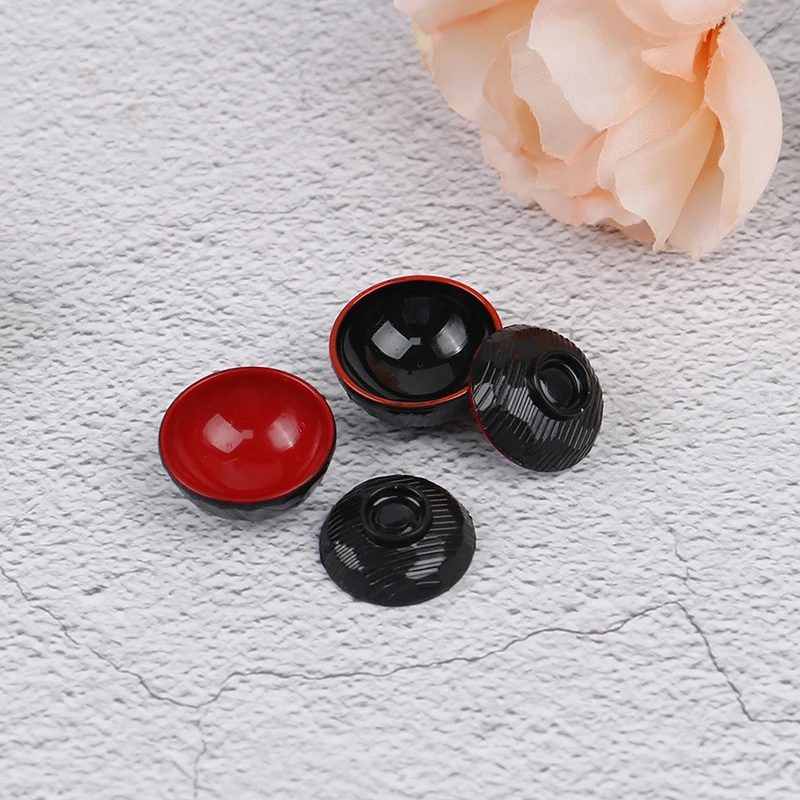 

1 шт. 1:12 Миниатюрный Кукольный домик, пластиковые черные чаши, кукольный домик, аксессуары для украшения кухни