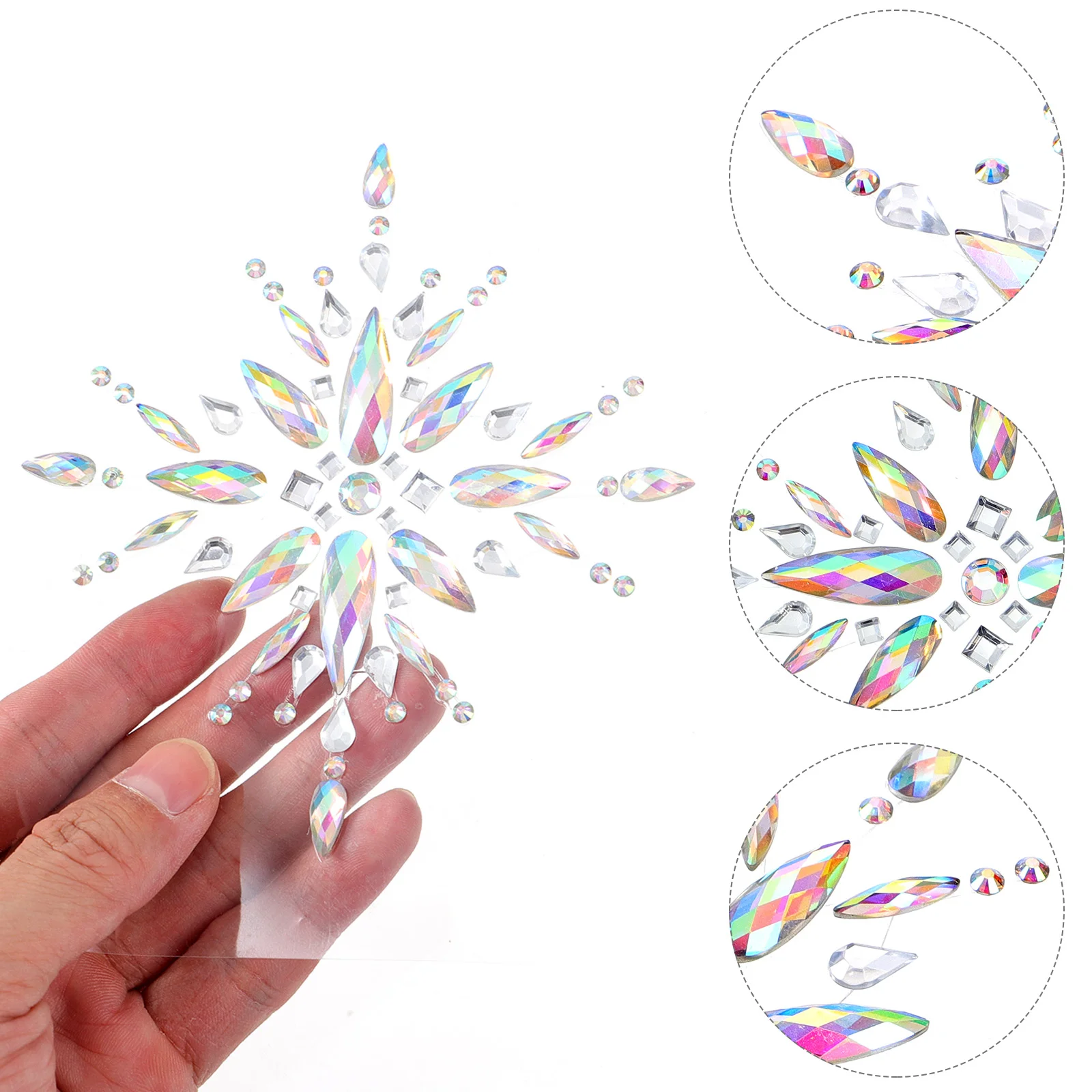 

Acrylic Stickers DIY Crystal Make-up Diamonds Jewellery Applique Facial Face Hair