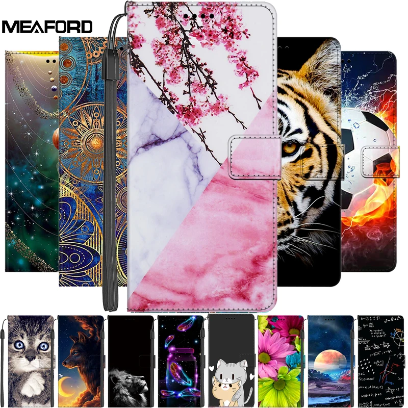 

For Honor 70 5G Case Honor X9 4G 5G Leather Flip Magnetic Wallet Card Stand Cover For Huawei Honor 70 Bumper X8 2022 Cartoon Bag