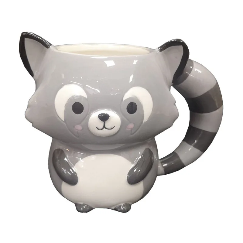 

3d cute animal mug raccoon simulation animal coffee mug ceramic cup birthday gift