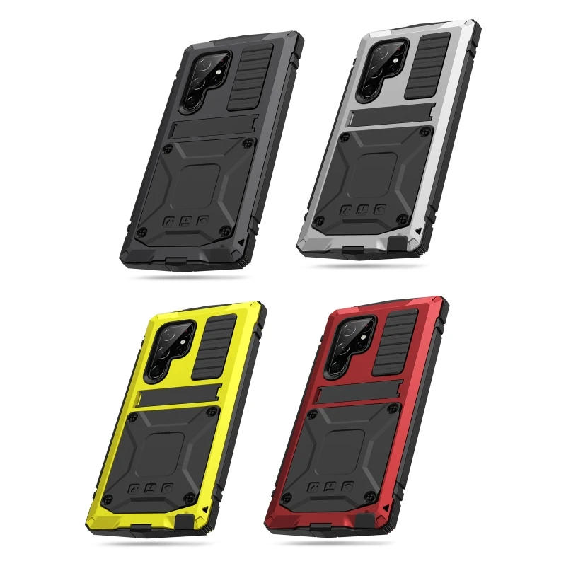 

Metal Dustproof Phone for CASE for S22Ultra Phone Shockproof Full for Protection 45BA