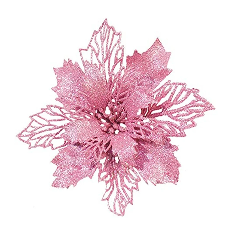 

Рождественские цветы шелковые 11 см 5/10 шт