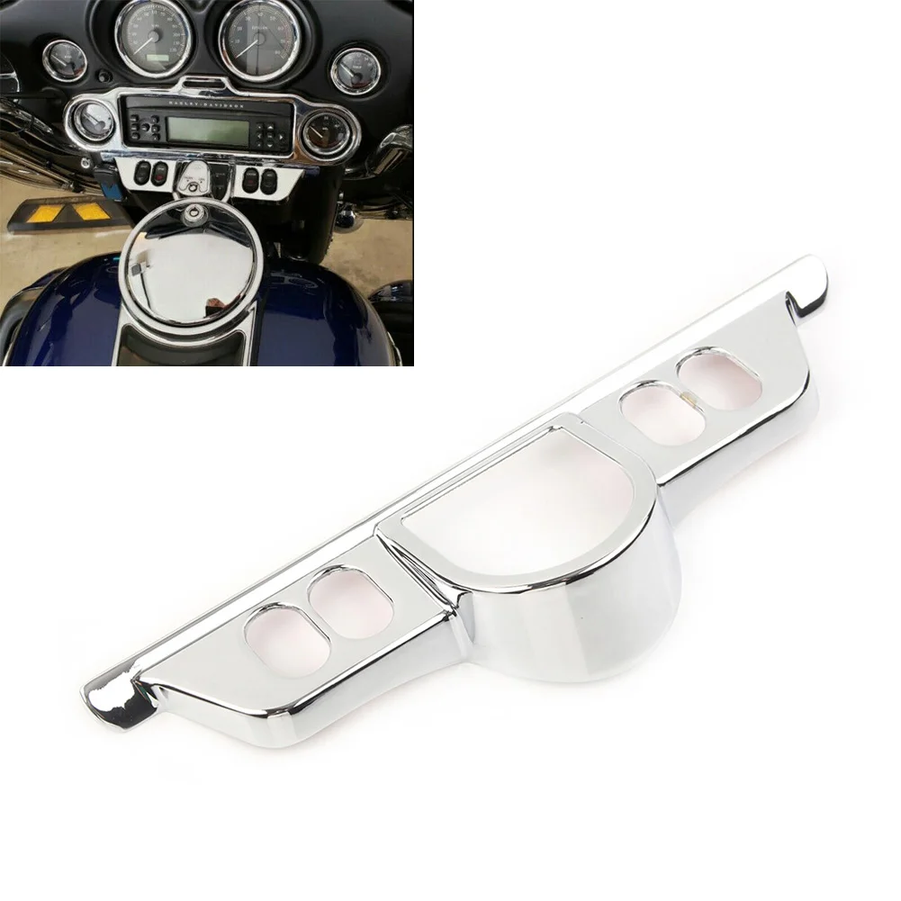 

Chrome Motorbike Fairing Switch Panel Dash Accent Cover for Harley Electra Glide 1996-2013 & Street Glide 2006-2013