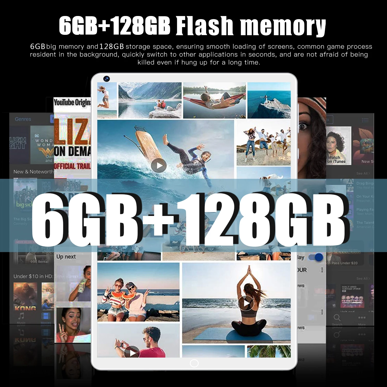 Планшет X5 экран 8 1 дюйма Android 128 десятиядерный ноутбук 24 Мп + 48 МП 6 ГБ 8000 Google Play |