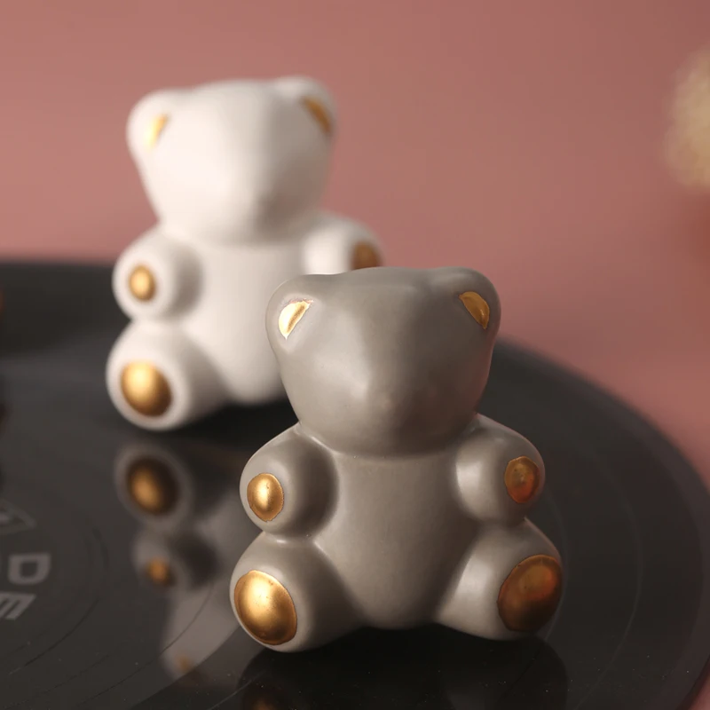 

Light Luxury Cute Bear Handle Children's Room Custom Wardrobe Door Furniture Cupboard Drawer Single Hole Cartoon Small Handle