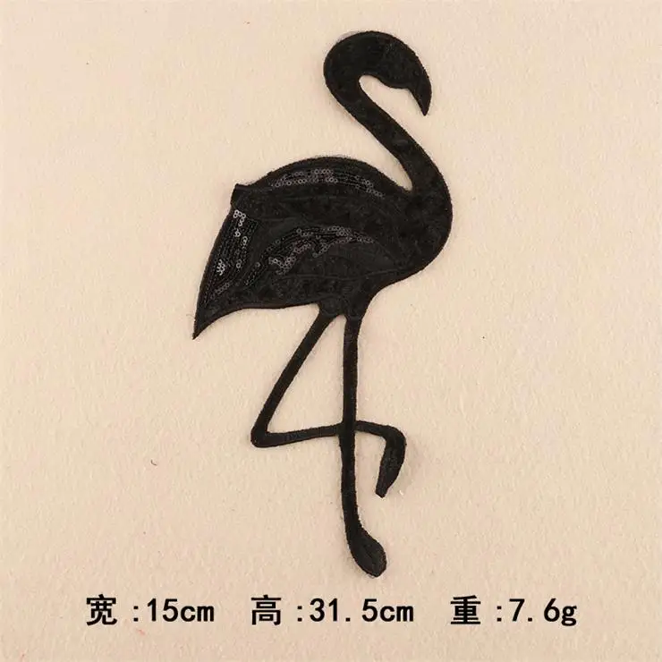 Новое поступление 5 шт. большой размер блестки с птицами и животными вышитые