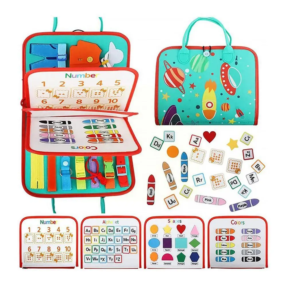 

Игрушки Монтессори для малышей, занятая доска, детские ранние образовательные формы для обучения, войлочная ткань, соответствующие цветам, 3D игрушки, раннее обучение, B1M2