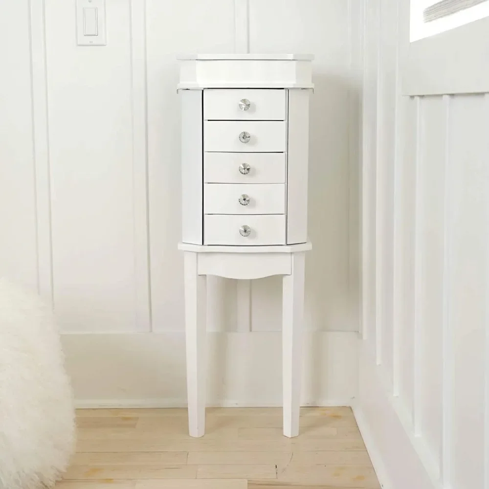 

Hives and Honey Meg Wood Jewelry Armoire - White