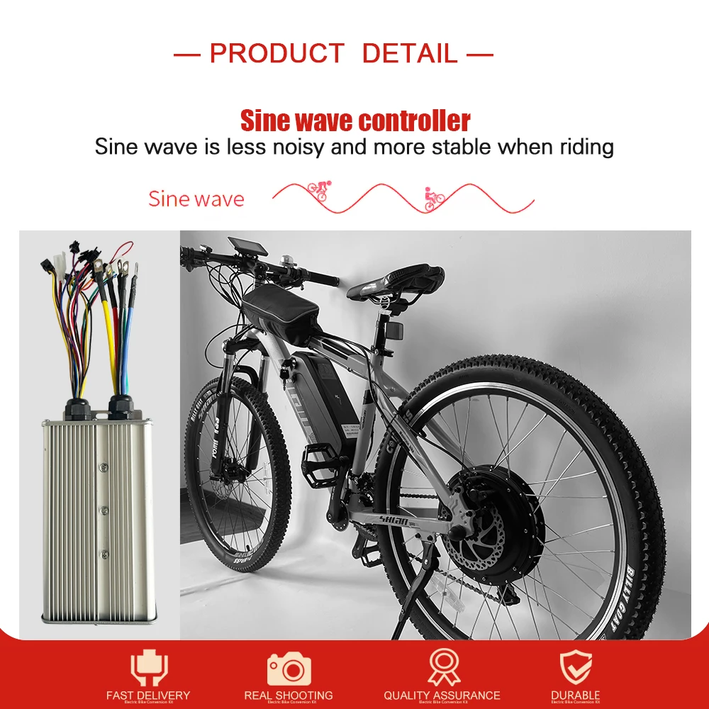 JN-60A eBike Sinewave Controller Dual Mode Brushless 48V-72V For 1000W/1500W/2000W/3000W Motor No Hall Controller