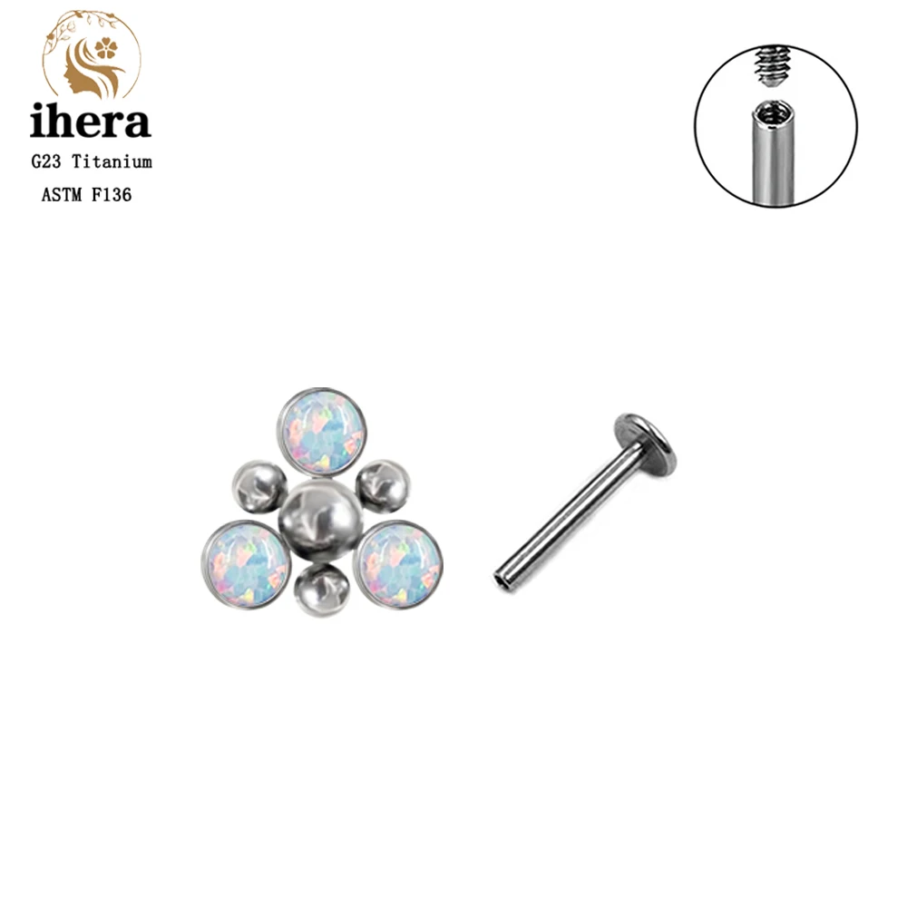 Серьги-гвоздики G23 из титана и циркона ASTM F136 16G серьги-гвоздики для пирсинга губ