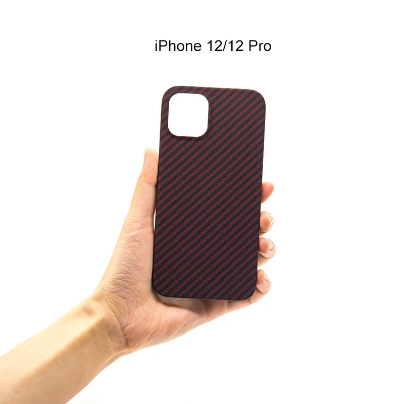 

Phone cover iPhone12 PRO carbon fiber red matte volcano waterproof shockproof dust fashion thin shell iPhone 12Pro carbon fiber