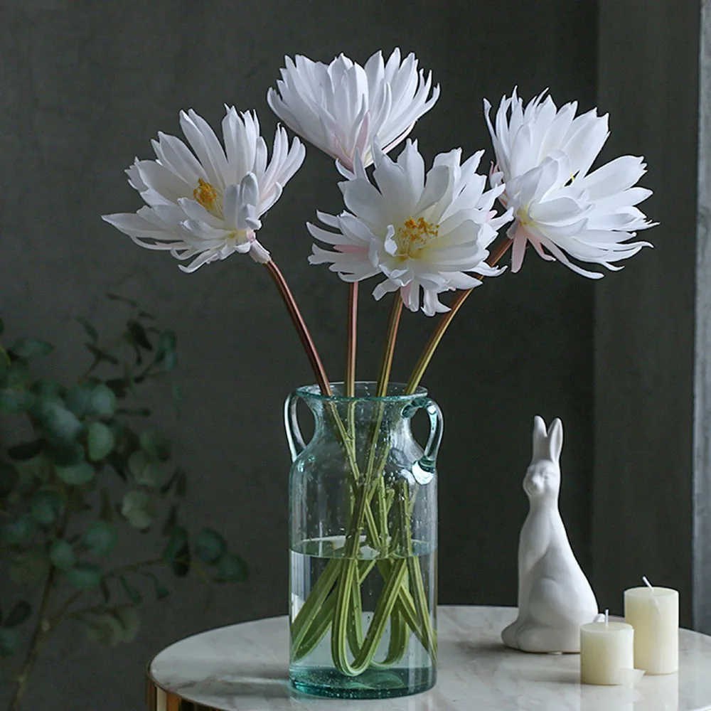 

Artificial Flower Dahlia Epiphyllum Brushed Wedding Decoration Flower Bouquet Silk Artificial Epiphyllum Branch Home Decoration