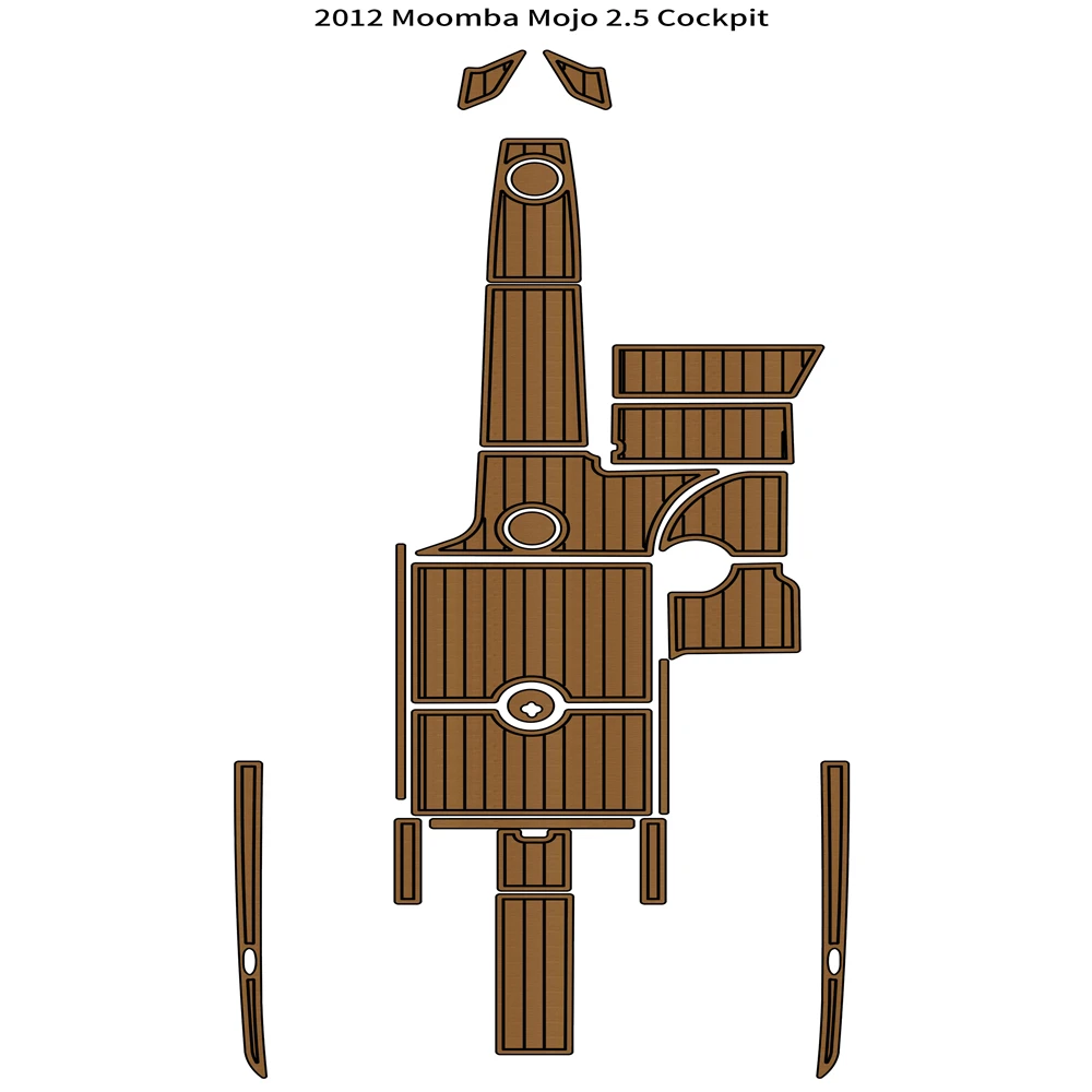 

2012 Moomba Mojo 2,5 коврик для кабины лодки EVA пенопластовый Тиковый напольный коврик самоклеящийся