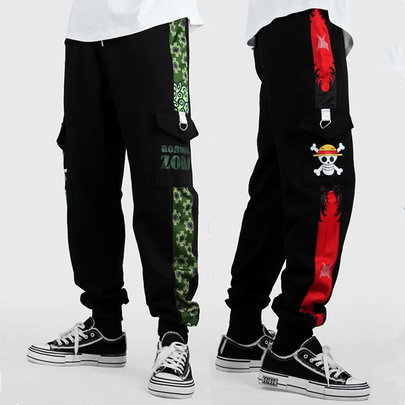 

Anime One Piece Pants Cosplay Costumes Trafalgar Law Leisure Overalls Zoro Luffy Sweatpants