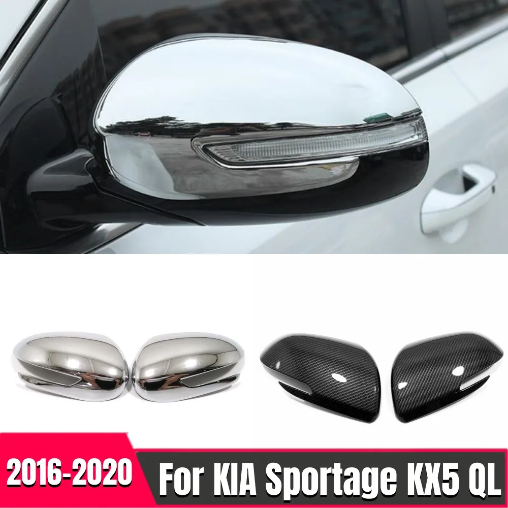 

ABS Chrome Car Side Door Rear View turning Mirror rain eyebrow Cover Trims For KIA Sportage 4 QL KX5 2016 2017 2018 2019 2020