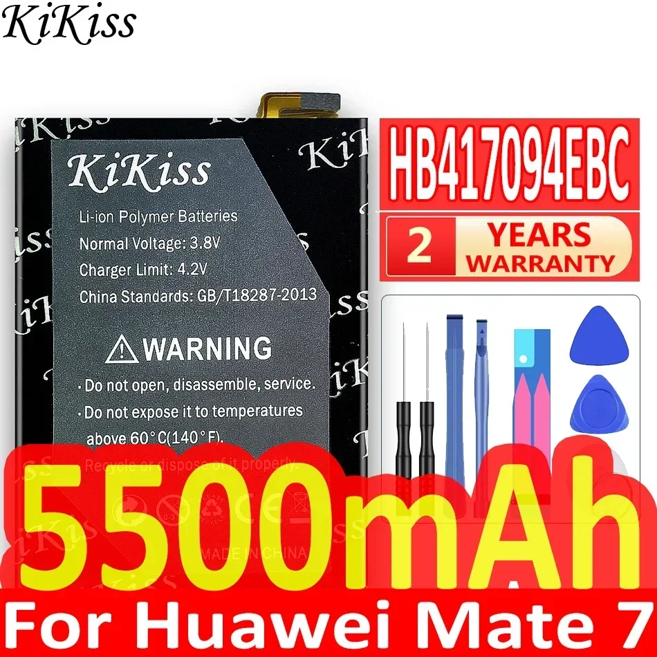 KiKiss Батарея HB 417094 EBC для Huawei Ascend Mate 7 Mate7 MT7 MT7-TL00 MT7-L09 MT7-TL10 UL00 CL00 5500 мАч