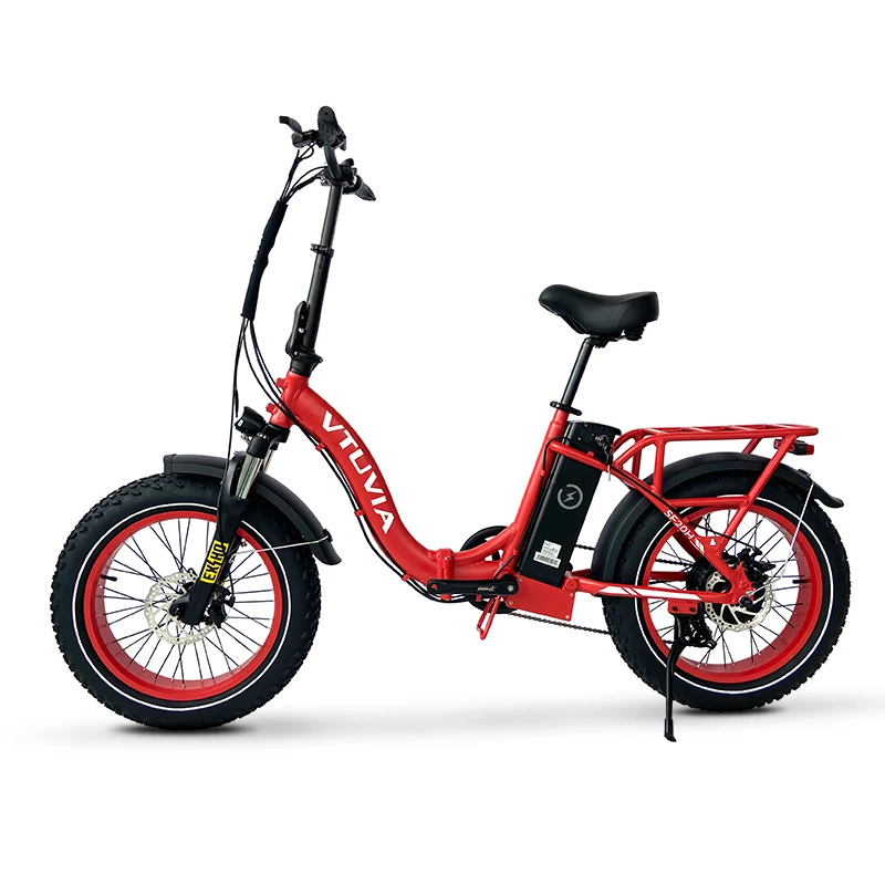 

US CA Warehouse 20*4.0 750w folding city electric bike Two seat fat tire e-bike with 13AH Lithium Battery