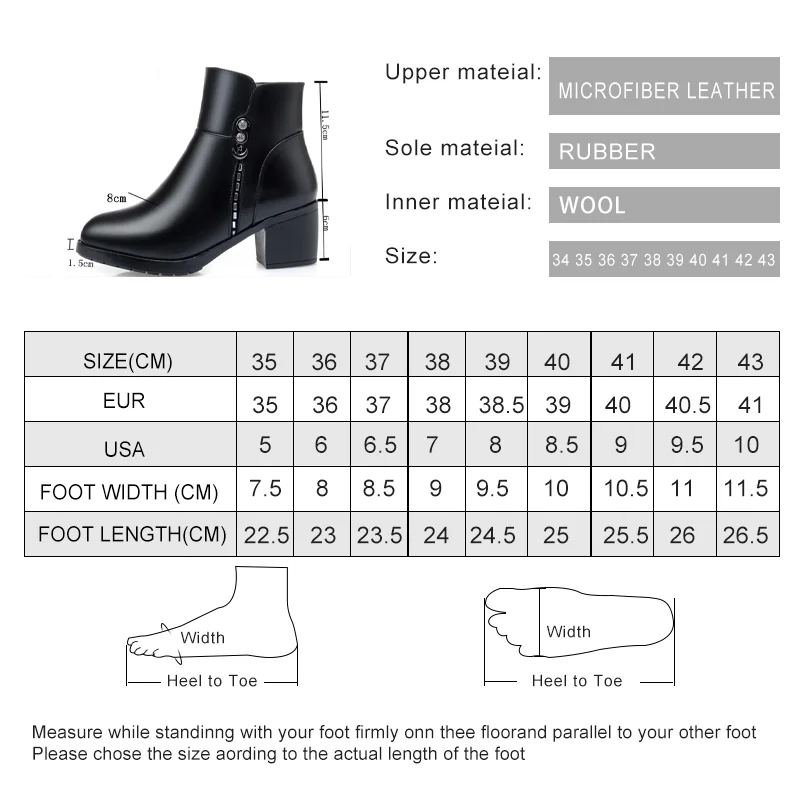 AIYUQI Women Booties Winter 2023 New Shining High heel Fashionable Thick Wool Warm Ladies Booties Short Large Size