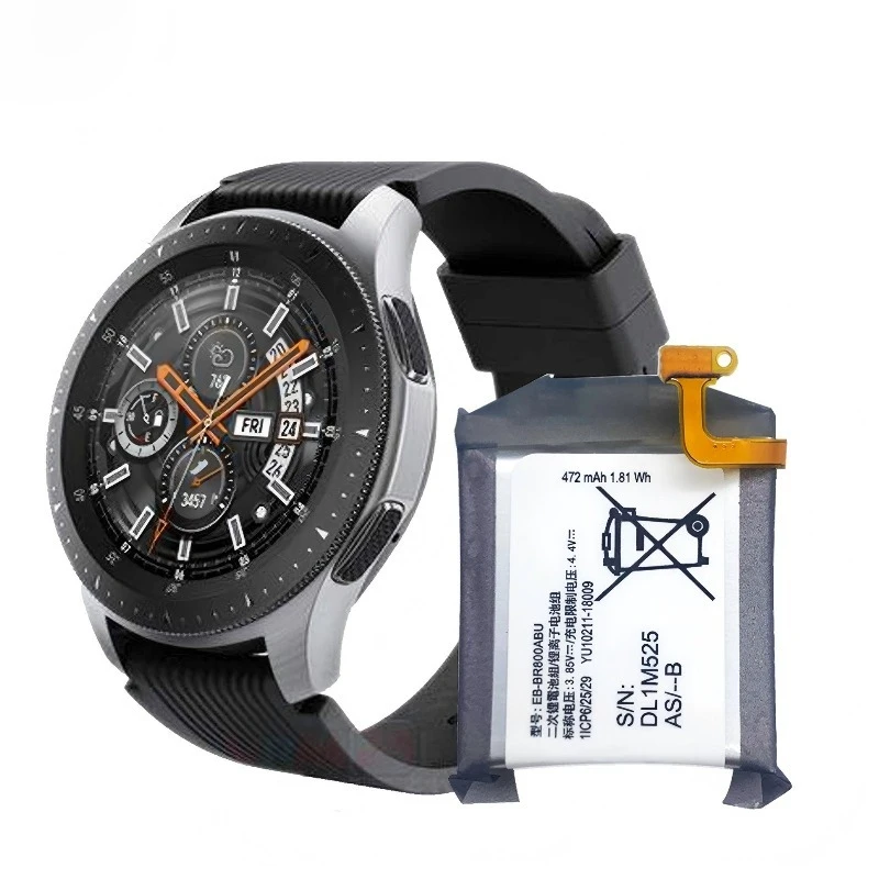 Новые аккумуляторы EB-BR800ABU 472 мАч для смарт-часов Samsung Gear S4 SM-R800 SM-R805 SM-R810, 3.85В, встроенные (art.: 3920db673cb67) - 3920db673cb67
