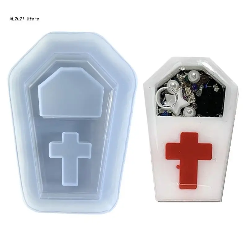 

Halloween Coffin Resin Mold Coffin Quicksand Mold Resin Art Craft DIY Made