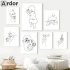 Абстрактная картина на стену для рисования мамы и ребенка, Художественная печать, плакат для беременных женщин, минималистичные картины, домашний декор