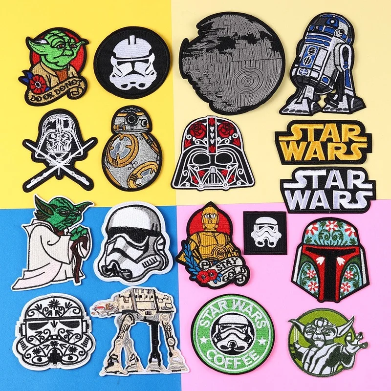 Disney Star Wars Patch Embroidered Yoda baby Patches For Clothing Iron On Patches On Clothes Patch DIY Garment Decoration Cloth