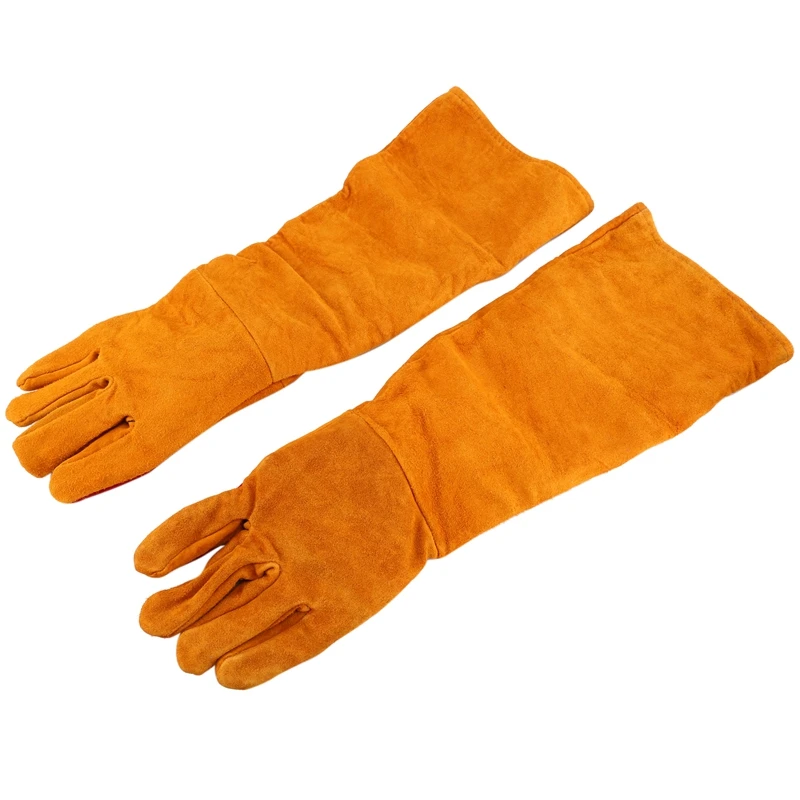 

60Cm Long Sleeves Welding Gloves Heat Resistant Stove Fire BBQ/Camping/Cooking Gloves Baking Grill Gloves Welder Fireplace Stove