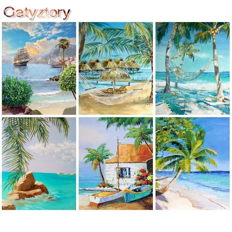 

GATYZTORY Painting By Number On Canvas Paint Modern Home Decor With Frame Board Art DIY Acrylic Coloring Crafts Drawing Gift