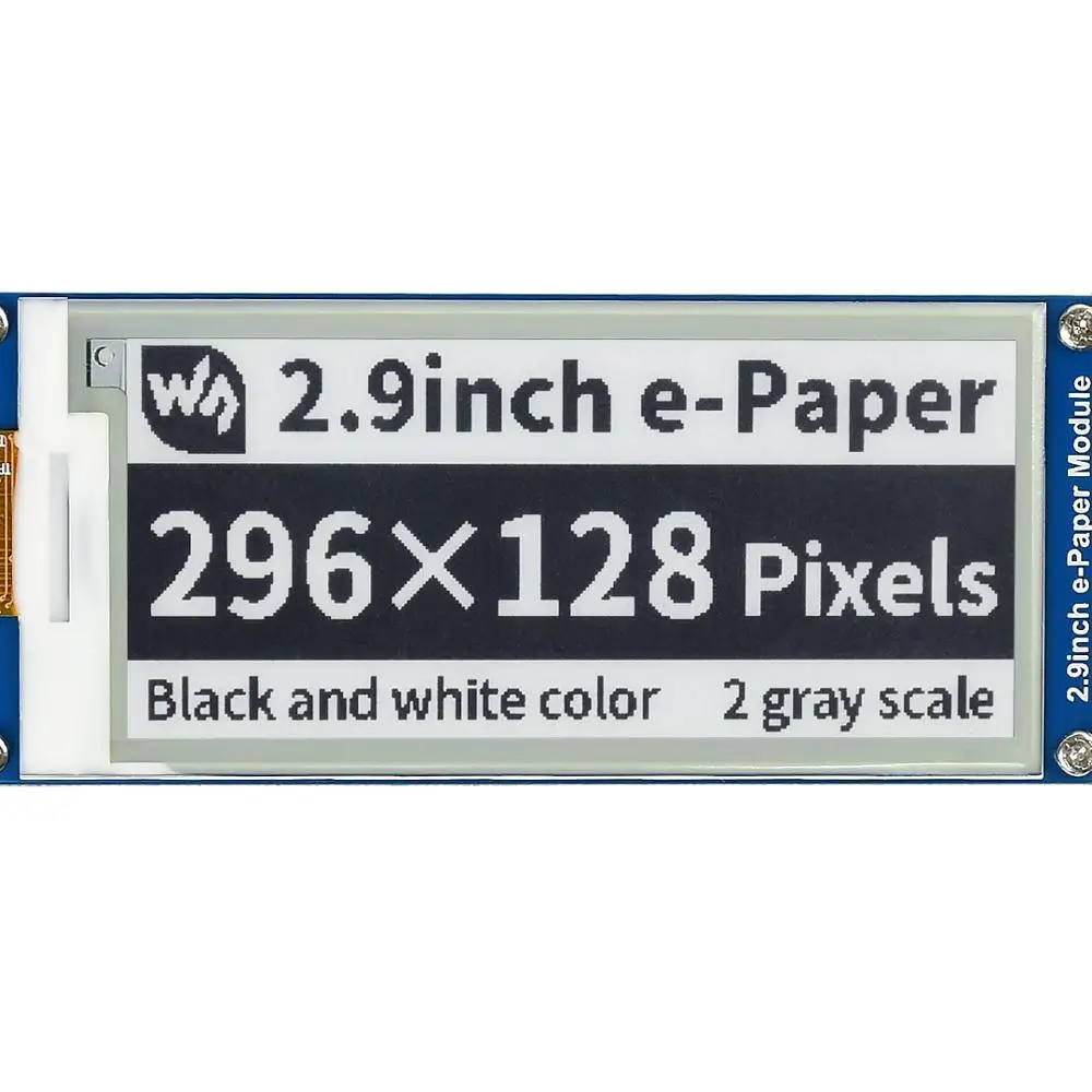 

Waveshare 2.9inch E-Ink Display Module 296*128 Resolution SPI Interface for Raspberry Pi Jetson Nano