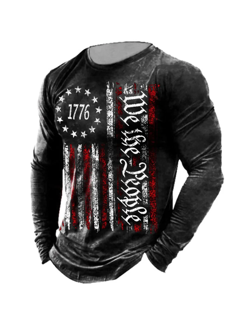 

Винтажная Мужская футболка We The People 1776