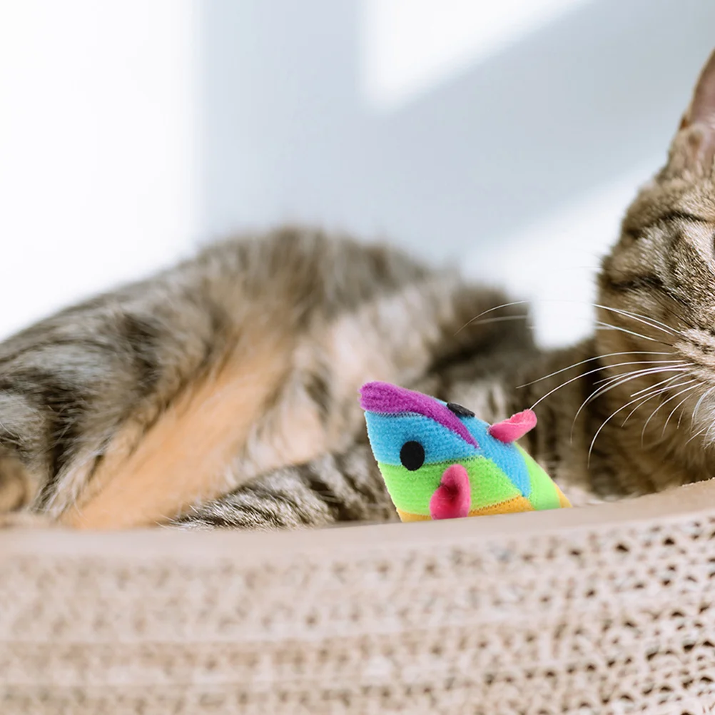 

6 Pcs Cat Toys Catnip Mouse Mice Pet Teething Chew Plush For Cats Kitten Indoor