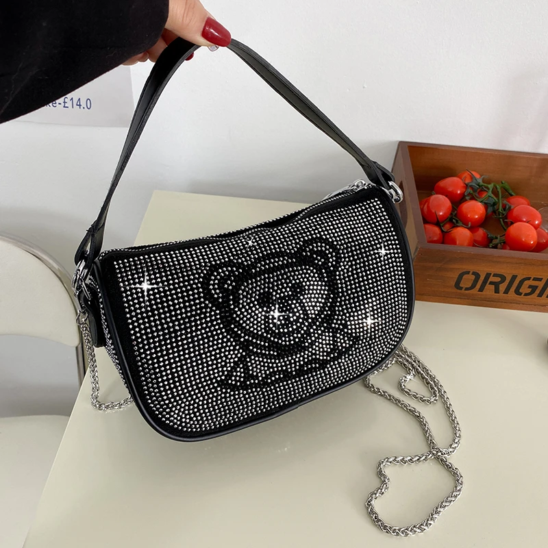 

Luxury Designer Handbags for Women Diamonds Small Messenger Bags Female Chains Branded Shoulder Crossbody Bags Ladies 2022 Trend